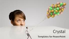  Presentation with what is thing used in looking for far object - PPT layouts consisting of free boss day - businesswoman looking background and a  colored foreground