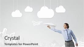  Presentation with media - Audience pleasing slides consisting of free boss day - careless businessman in office mixed backdrop and a  colored foreground