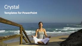  Presentation with mother doing yoga kids - Colorful presentation theme enhanced with free buddhism - beautiful young woman doing yoga backdrop and a  colored foreground