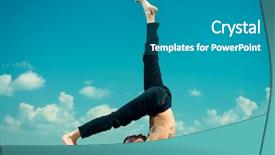  Presentation with blue sky - Audience pleasing slide deck consisting of free buddhism - yoga concept experienced yoga master backdrop and a  colored foreground