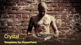  Presentation with wall street - Slide deck featuring free buddhism - yoga concept experienced yoga master background and a tawny brown colored foreground