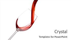  Presentation with wine - Presentation theme enhanced with free burgundy - add a glass of red background and a  colored foreground