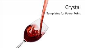  Presentation with wine - Audience pleasing PPT theme consisting of free burgundy - add a glass of red backdrop and a  colored foreground