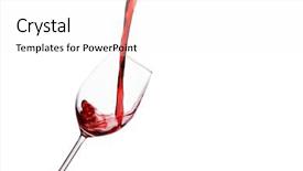  Presentation with wine - Presentation having free burgundy - add a glass of red background and a  colored foreground