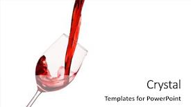  Presentation with white wine and red - PPT layouts enhanced with free burgundy - glass of red wine background and a white colored foreground