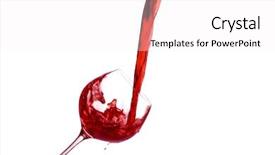  Presentation with white wine and red - PPT theme with free burgundy - glass of red wine background and a  colored foreground
