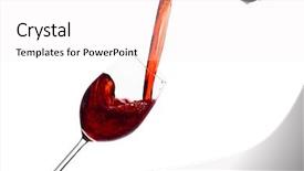  Presentation with wine - PPT layouts enhanced with marks of leaf on the concrete pavement background and a lemonade colored foreground