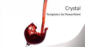  Presentation with white wine and red - PPT theme enhanced with free burgundy - glass of red wine background and a white colored foreground