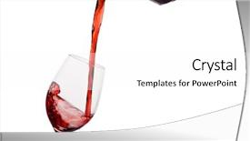  Presentation with white wine and red - Cool new slide deck with free burgundy - glass of red wine backdrop and a  colored foreground
