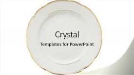  Presentation with restaurant business plan - Beautiful presentation theme featuring free cake - plate place setting backdrop and a sky blue colored foreground