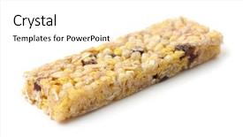  Presentation with muesli - Slide set having free candy corn - healthy muesli bar made background and a white colored foreground