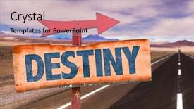  Presentation with road - Slide set having free career path - destiny sign with road background background and a  colored foreground