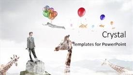  Presentation with comedian - Slide deck enhanced with free carnival - comedian man play fife background and a white colored foreground