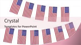  Presentation with lgbt diversity rainbow flag isolated - PPT theme featuring free carnival - garland of flags isolated background and a  colored foreground