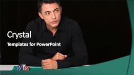  Presentation with poker - Presentation consisting of free casino - man sitting at poker table background and a  colored foreground