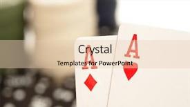  Presentation with poker - Beautiful presentation design featuring free casino - poker cards backdrop and a lemonade colored foreground