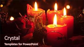  Presentation with free christmas - Amazing PPT theme having free christianity - christmas decoration backdrop and a wine colored foreground