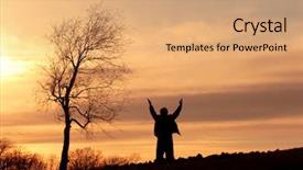  Presentation with praise - Beautiful theme featuring free christianity - praise backdrop and a coral colored foreground