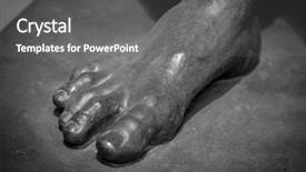  Presentation with christianity - PPT theme having free christianity - stone foot of ancient roman background and a gray colored foreground