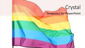  Presentation with gay rainbow flag - PPT layouts with free civilization - rainbow gay flag on white background and a lemonade colored foreground