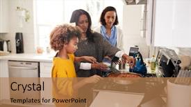  Presentation with african american grandmother - Amazing PPT theme having free connection - pre-teen african american girl standing backdrop and a coral colored foreground