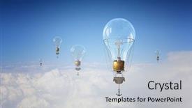  Presentation with flying - Amazing slide deck having free construction - aerostats flying high mixed media backdrop and a light gray colored foreground