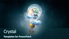  Presentation with flying - Amazing PPT layouts having free construction - aerostats flying high mixed media backdrop and a ocean colored foreground