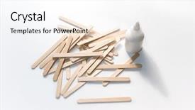  Presentation with rustic wood wooden frame - Slide set having free construction - building material making things background and a white colored foreground