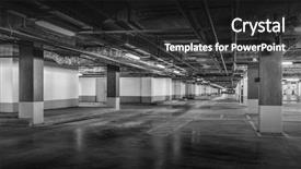  Presentation with car parking - Presentation theme enhanced with free construction - empty car parking new interiors background and a dark gray colored foreground