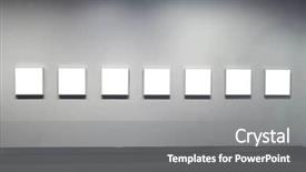  Presentation with free frames - Cool new presentation with free construction - empty frames in museum backdrop and a gray colored foreground