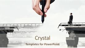  Presentation with overcoming - Cool new presentation theme with free construction - overcoming problems and difficulties mixed backdrop and a sky blue colored foreground