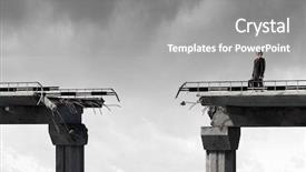  Presentation with overcoming - Audience pleasing theme consisting of free construction - overcoming problems and difficulties backdrop and a gray colored foreground