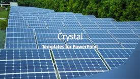 Presentation with solar park - Beautiful slides featuring free construction - solar panels in the park backdrop and a teal colored foreground