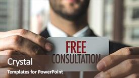  Presentation with free - Slide deck enhanced with free consultation background and a tawny brown colored foreground