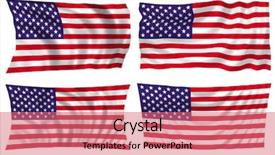  Presentation with free american flag - Slides having free continents - american flag - more styles background and a coral colored foreground