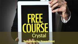  Presentation with course - Amazing slide set having free course backdrop and a tawny brown colored foreground
