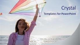  Presentation with black couple having fun - Amazing slides having free cruise ship - beautiful young woman having fun backdrop and a  colored foreground