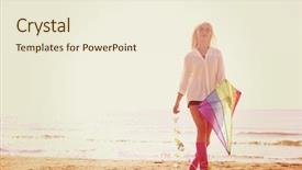  Presentation with fun - Amazing theme having free cruise ship - beautiful young woman having fun backdrop and a  colored foreground