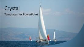  Presentation with luxury yacht - PPT layouts consisting of free cruise ship - sailing luxury boats background and a light blue colored foreground