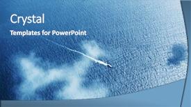  Presentation with ship boat and sea - Theme with free cruise ship - speed boat on the tropical background and a teal colored foreground