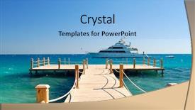  Presentation with extreme weather tropical cyclones - Beautiful presentation theme featuring free cruise ship - tropical pier backdrop and a light blue colored foreground