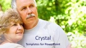  Presentation with dentistry - Presentation enhanced with free dentistry - smiling happy elderly couple background and a sky blue colored foreground