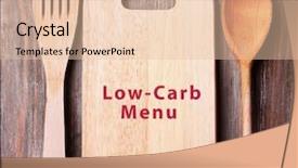  Presentation with cutting board - Slides having free healthcare templates - cutting board with text low-carb background and a lemonade colored foreground