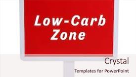  Presentation with pointer - Amazing slide set having free healthcare templates - low-carb zone text on wooden backdrop and a red colored foreground