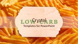  Presentation with frame - Theme enhanced with free healthcare templates - text low-carb on wooden frame background and a lemonade colored foreground