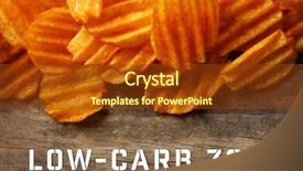  Presentation with potato chips - Amazing presentation having free healthcare templates - text low-carb zone and potato backdrop and a tawny brown colored foreground