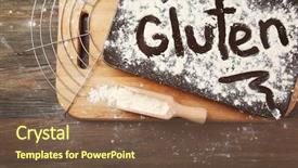  Presentation with gluten - Cool new presentation with free digestive - gluten word written with flour backdrop and a tawny brown colored foreground