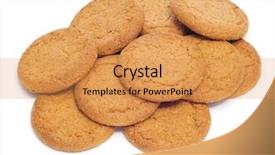  Presentation with pile - Beautiful theme featuring free digestive - pile of biscuits backdrop and a gold colored foreground