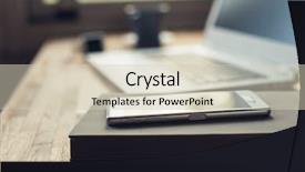  Presentation with digital communications - Cool new PPT layouts with free digital communications - smart phone on the table backdrop and a soft green colored foreground