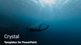  Presentation with free lung cancer - PPT layouts consisting of free-diver-swimming background and a  colored foreground